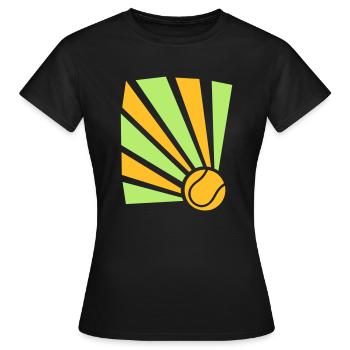 Tennis Explosion - Frauen T-Shirt - Schwarz - Vorne - AI Model Female 172 dark (172cm)