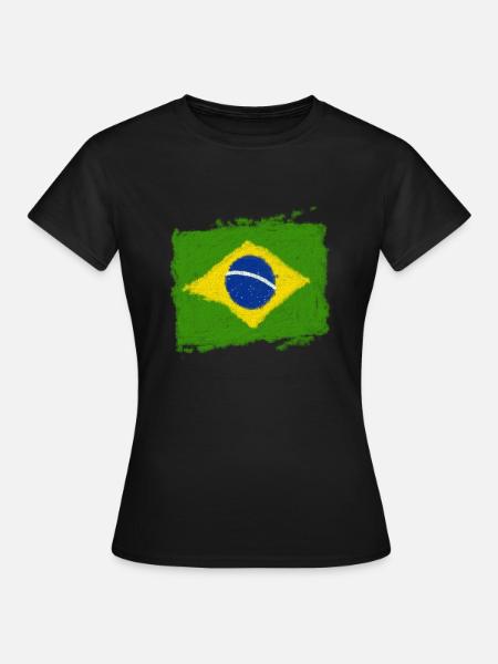 Brazilian Flagge - Frauen T-Shirt - Schwarz
