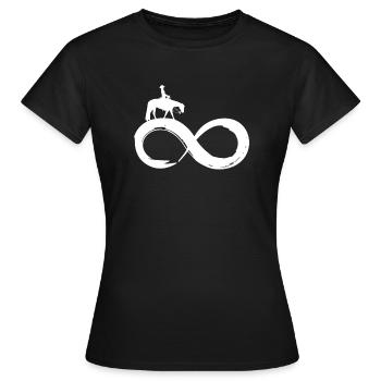 Infinity Pleasure Western Équitation - T-shirt Femme - noir - Devant - AI Model Female 172 dark (172cm)
