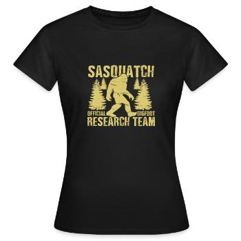Bigfoot Forschungs Team - Frauen T-Shirt - Schwarz - Vorne - AI Model Female 172 dark (172cm)