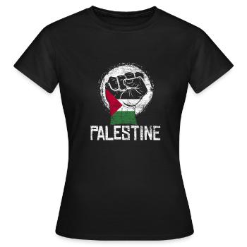 Palästina Faust - Frauen T-Shirt - Schwarz - Vorne - AI Model Female 172 dark (172cm)
