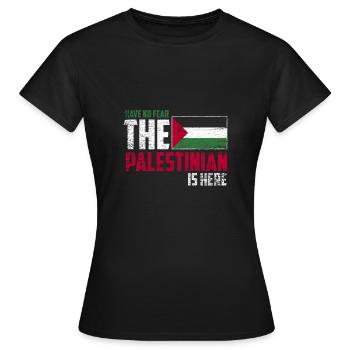 N'ayez pas peur que le Palestinien soit là - T-shirt Femme - noir - Devant - AI Model Female 172 dark (172cm)