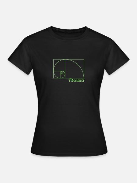 Matematica Insegnante Fibonacci Tshirt Regalo in zecca - Maglietta da donna - nero
