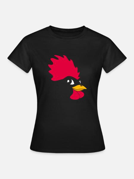 Chicken face hens shirt hen gift funny - Women's T-Shirt - black