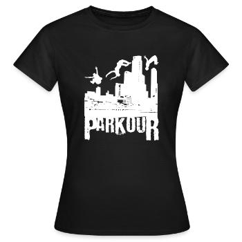 Cadeau Parkour Le Parcour Freerunning Backflip - T-shirt Femme - noir - Devant - AI Model Female 172 dark (172cm)
