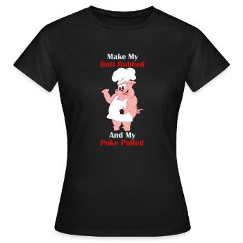 Faire frotter mes fesses et mon poke tiré Griller - T-shirt Femme - noir - Devant - AI Model Female 172 dark (172cm)