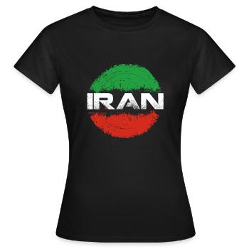 Iran - T-shirt Femme - noir - Devant - AI Model Female 172 dark (172cm)