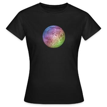 pleine lune - T-shirt Femme - noir - Devant - AI Model Female 172 dark (172cm)