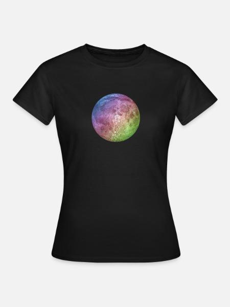 Vollmond - Frauen T-Shirt - Schwarz