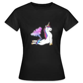 Unicorn Licorne Cobra Yoga - T-shirt Femme - noir - Devant - AI Model Female 172 dark (172cm)