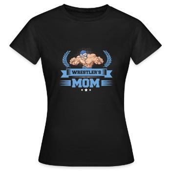 Wrestler's Mom - Women's T-Shirt - black - Front - AI Model Female 172 dark (172cm)