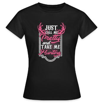 Pretty hunter - Women's T-Shirt - black - Front - AI Model Female 172 dark (172cm)