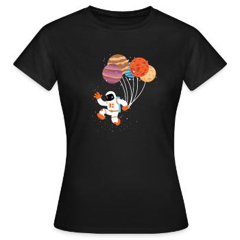 Space Astronaut - Women's T-Shirt - black - Front - AI Model Female 172 dark (172cm)