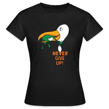 Ne jamais abandonner - T-shirt Femme - noir - Devant - AI Model Female 172 dark (172cm)