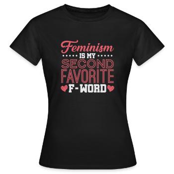 féminisme - T-shirt Femme - noir - Devant - AI Model Female 172 dark (172cm)