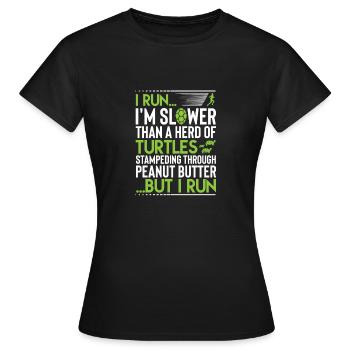 Courir lentement - T-shirt Femme - noir - Devant - AI Model Female 172 dark (172cm)
