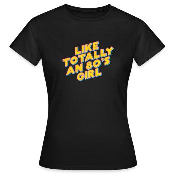 Chemise de fille Cool des années 80 Rétro Nostalgic Eighties Party - T-shirt Femme - noir - Devant - AI Model Female 172 dark (172cm)