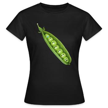 Pois - T-shirt Femme - noir - Devant - AI Model Female 172 dark (172cm)