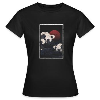 Japan - Women's T-Shirt - black - Front - AI Model Female 172 dark (172cm)