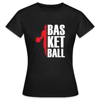 Basketball Sport Sportler Slamdunk Korb - Frauen T-Shirt - Schwarz - Vorne - AI Model Female 172 dark (172cm)