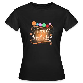 Joyeux anniversaire - T-shirt Femme - noir - Devant - AI Model Female 172 dark (172cm)