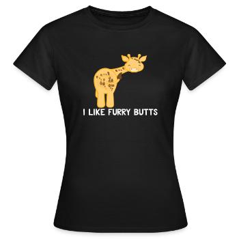 Giraffe - Giraffes - Giraffe fan - Funny - Women's T-Shirt - black - Front - AI Model Female 172 dark (172cm)