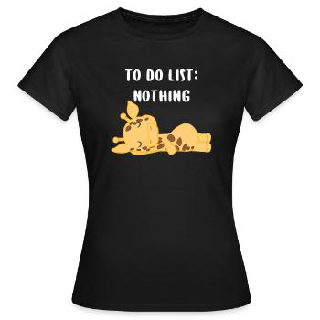 Giraffe - Giraffes - Giraffe fan - Lazy - Women's T-Shirt - black - Front - AI Model Female 172 dark (172cm)