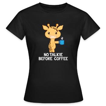 Giraffe - Giraffe - Giraffe fan - No coffee - Women's T-Shirt - black - Front - AI Model Female 172 dark (172cm)