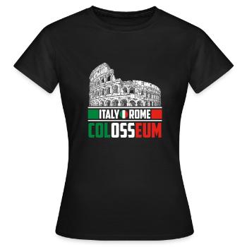 Italien Rom Kolosseum - Frauen T-Shirt - Schwarz - Vorne - AI Model Female 172 dark (172cm)