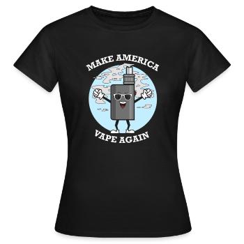 Faites de nouveau l'Amérique Vape - T-shirt Femme - noir - Devant - AI Model Female 172 dark (172cm)