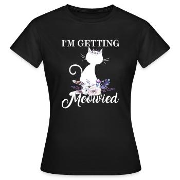 Je deviens miaulé - T-shirt Femme - noir - Devant - AI Model Female 172 dark (172cm)