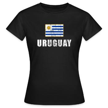 Uruguay fans de football maillot supporters uruguayens - T-shirt Femme - noir - Devant - AI Model Female 172 dark (172cm)