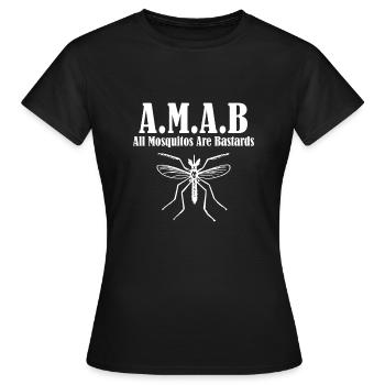 Tous les Mosquitos sont des bâtards A.M.A.B - T-shirt Femme - noir - Devant - AI Model Female 172 dark (172cm)