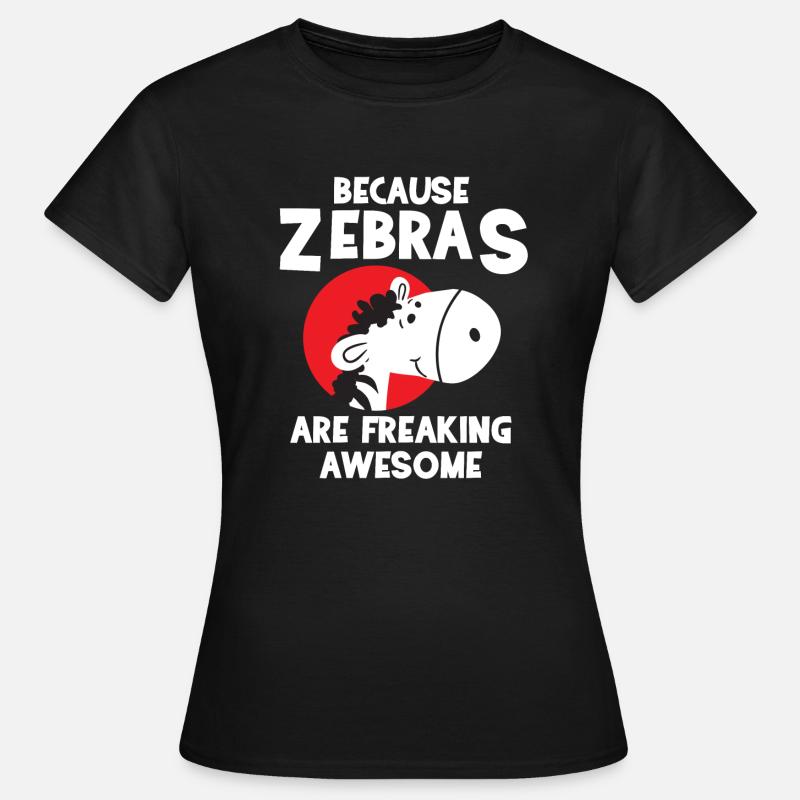 Zebra - Zebras - Zebrafan - Gift - Awesome - Women's T-Shirt - black