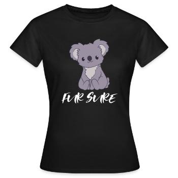 Koala - Koalas - T-shirt Koala - Pour sûr - T-shirt Femme - noir - Devant - AI Model Female 172 dark (172cm)