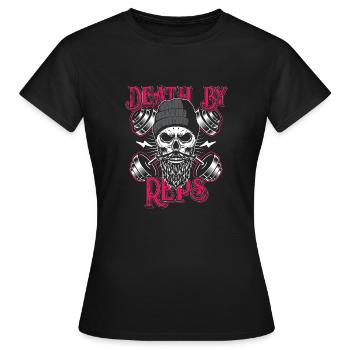 Sport Gym Workout Muscle Man Muscles Cadeau - T-shirt Femme - noir - Devant - AI Model Female 172 dark (172cm)