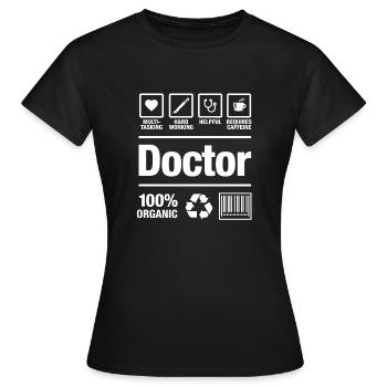 Arzt Medizin Doktor Geschenk Chirurg Mediziner - Frauen T-Shirt - Schwarz - Vorne - AI Model Female 172 dark (172cm)