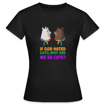 Homosexuality gay equality gay - Women's T-Shirt - black - Front - AI Model Female 172 dark (172cm)