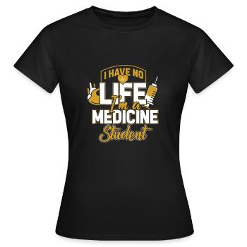 Médecin étudiant médecin cadeau médecin - T-shirt Femme - noir - Devant - AI Model Female 172 dark (172cm)