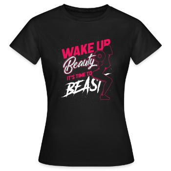 Sport Training Woman Girl Gift Squat - Women's T-Shirt - black - Front - AI Model Female 172 dark (172cm)