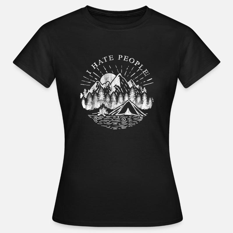 I Hate People - I hate people gift campers - Women's T-Shirt - black