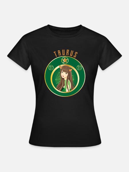Sternzeichen - Horoskop - Stier - Geschenk - Frauen T-Shirt - Schwarz