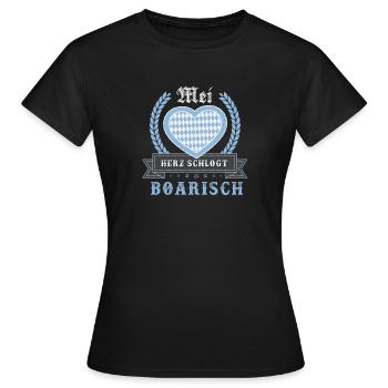 Bavarois Bavarois drôle cadeau d'anniversaire à la maison - T-shirt Femme - noir - Devant - AI Model Female 172 dark (172cm)