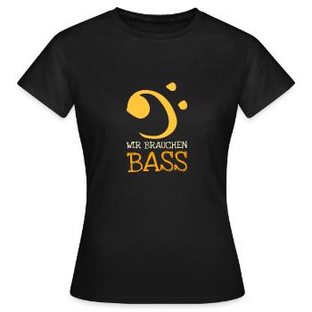 Bass Clef We need bass - Women's T-Shirt - black - Front - AI Model Female 172 dark (172cm)