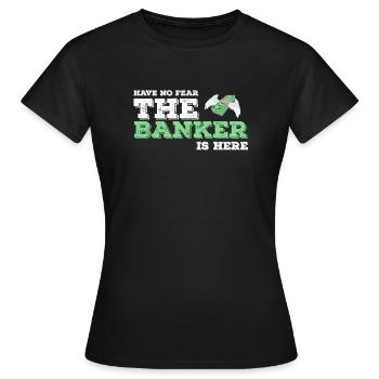 Banker Bankier Bankkaufmann Bank Geschenkidee - Frauen T-Shirt - Schwarz - Vorne - AI Model Female 172 dark (172cm)