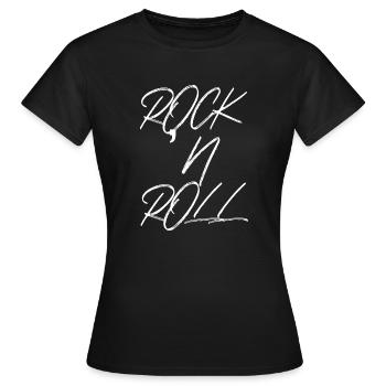 ROCK ET ROLL - T-shirt Femme - noir - Devant - AI Model Female 172 dark (172cm)