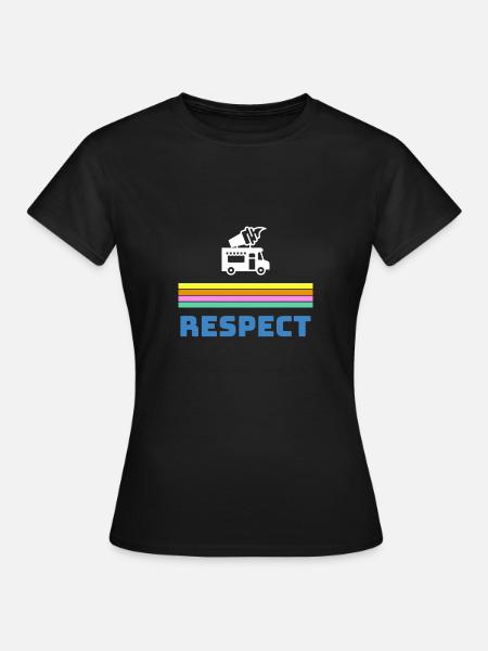 Respect the man in the ice cream van - Women's T-Shirt - black