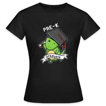 Pre-K graduate Dinosaur - Funny Graduation Gift - Women's T-Shirt - black - Front - AI Model Female 172 dark (172cm)