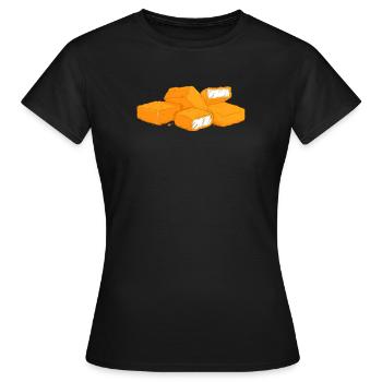 Poulet Nuggets Poulet Nuggs Fast Food Hunger - T-shirt Femme - noir - Devant - AI Model Female 172 dark (172cm)