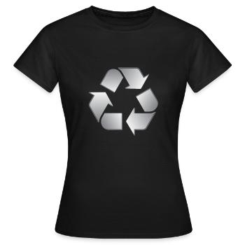 recyclage - T-shirt Femme - noir - Devant - AI Model Female 172 dark (172cm)